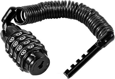 قفل دراجة أمان قابل لإعادة الضبط مكون من 4 أرقام، أسود، قفل مركب، مضاد للسرقة، قابل لإعادة الضبط in Kuwait