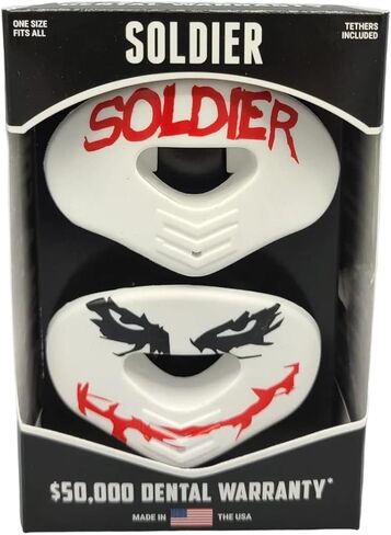Joker Lip Protector Mouth Guard 2-Pack, One Size Fits All, Works with or Without Braces, Includes Tethers, No Boiling Required - Use Immediately in Kuwait
