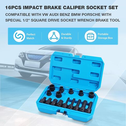 5pcs Brake Caliper Socket Set Compatible with Audi VW(5size) (5pcs) in Saudi Arabia