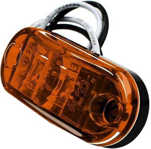 Vechkom 10X 2 LED أضواء العلامات الجانبية 12/ 24 فولت مقطورة الجانب مصباح تحذير الضوء الأصفر لشاحنة RV قافلة in Kuwait