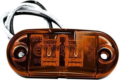 Vechkom 10X 2 LED أضواء العلامات الجانبية 12/ 24 فولت مقطورة الجانب مصباح تحذير الضوء الأصفر لشاحنة RV قافلة in Kuwait