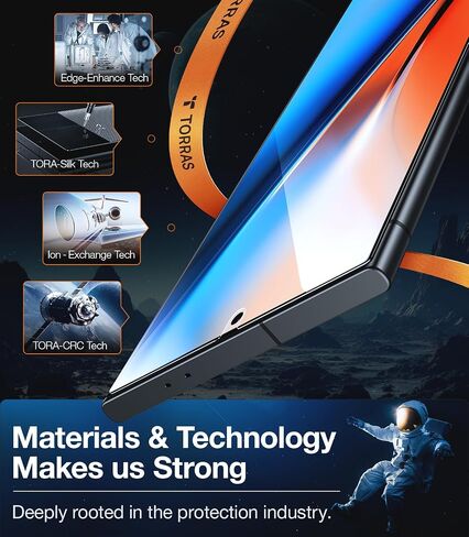 TORRAS Top-Notch Diamond Shield for Samsung Galaxy S24 Ultra Screen Protector [9H+ Durable Military-Grade Protection] 0.04s Fingerprint Unlock Bubble Free Aerospace Grade Screen Protector S24 Ultra in Saudi Arabia