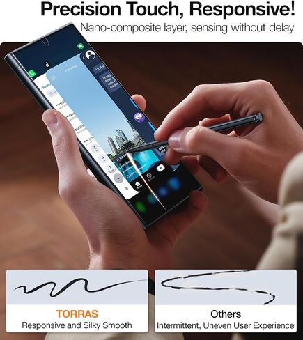 TORRAS Top-Notch Diamond Shield for Samsung Galaxy S24 Ultra Screen Protector [9H+ Durable Military-Grade Protection] 0.04s Fingerprint Unlock Bubble Free Aerospace Grade Screen Protector S24 Ultra in Saudi Arabia
