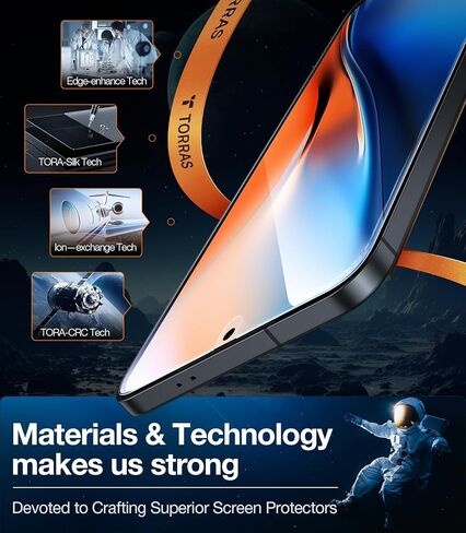 واقي شاشة TORRAS من الدرجة الأولى لهاتف Samsung Galaxy S24 Ultra [9H+ حماية متينة من الدرجة العسكرية] 0.04s واقي شاشة من الدرجة الفضائية خالٍ من الفقاعات S24 Ultra in Kuwait