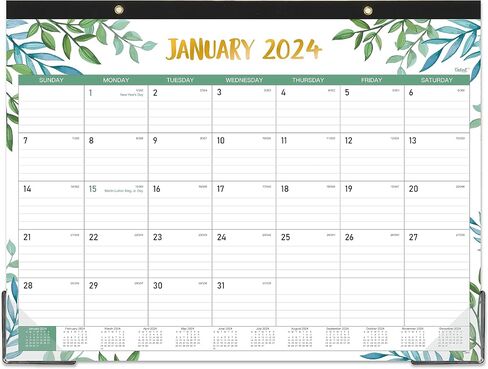 2024 Desk Calendar - Large Desk Calendar 2024, from January to December 2024, 22'' x 17'', Large Desk Calendar 2024 with Thick Paper, Large Blocks, Protect Corner in Saudi Arabia