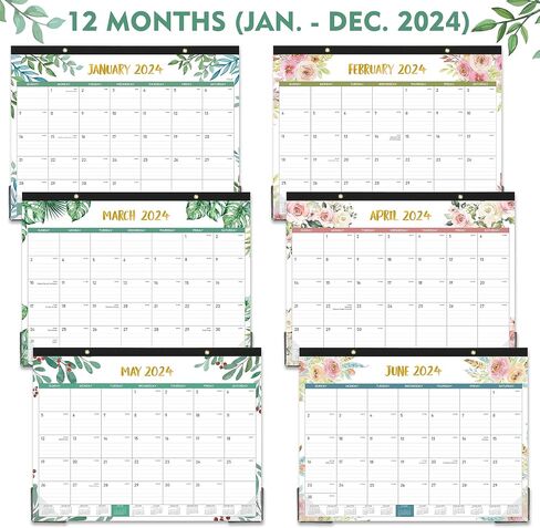 2024 Desk Calendar - Large Desk Calendar 2024, from January to December 2024, 22'' x 17'', Large Desk Calendar 2024 with Thick Paper, Large Blocks, Protect Corner in Saudi Arabia