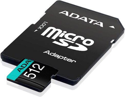 ADATA Premier Pro 512GB MicroSDXC/SDHC UHS-I U3 Class 10 V30S A2 Memory Card with SD Adapter - Waterproof, Shockproof, X-ray Proof, Magnet Proof and Temperature Resistant in Saudi Arabia