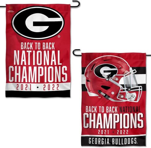 UGA Bulldogs College لكرة القدم 2022 للأبطال الوطنيين علم الحديقة مزدوج الجوانب in Kuwait