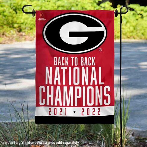 UGA Bulldogs College لكرة القدم 2022 للأبطال الوطنيين علم الحديقة مزدوج الجوانب in Kuwait