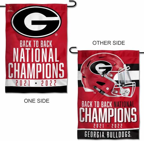 UGA Bulldogs College لكرة القدم 2022 للأبطال الوطنيين علم الحديقة مزدوج الجوانب in Kuwait