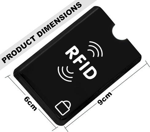 مجموعة SaiTech IT مكونة من 20 غطاء حجب RFID أفضل طريقة لحماية بطاقاتك من السرقة الإلكترونية، تصميم متين وخفيف الوزن وصغير الحجم ليناسب أي جيب أو محفظة (أسود) in Saudi Arabia