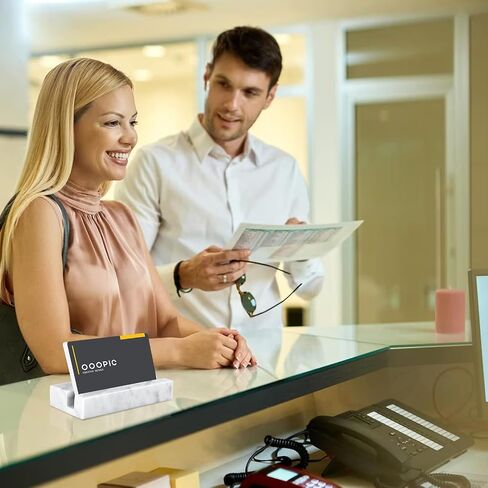 حامل بطاقات عمل من الرخام، حامل بطاقات عمل، حامل عرض 4 × 2 × 0.8 بوصة، حامل بطاقات عمل لسطح المكتب والمكتب (2) in Saudi Arabia