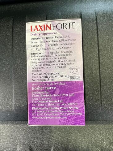 180 capsules of Laxin Forte Kosher Regular Bowel Movment Oriental Secrets by Laxin Forte in Saudi Arabia