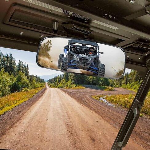 RANSOTO UTV Defender Center Rear View Mirror And 1.75"-2" Roll Bar Mount Compatible With Can-Am Defender HD 5/8/ 10/ MAX 8/ MAX 10 And Polaris RZR Can-Am Maverick Honda Pioneer Kawasaki Teryx in Saudi Arabia