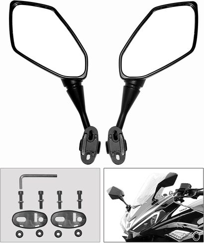 Rear view Convex Adjustment Mirrors for Honda CBR600 CBR250 CBR300 CBR500 CBR900 CBR1000 Ninja 250R Suzuki GSXR 750 Hyosung GT125R GT250R GT650R GT650S in Saudi Arabia
