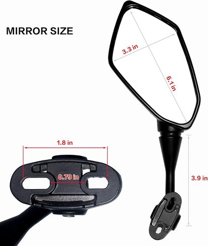 Rear view Convex Adjustment Mirrors for Honda CBR600 CBR250 CBR300 CBR500 CBR900 CBR1000 Ninja 250R Suzuki GSXR 750 Hyosung GT125R GT250R GT650R GT650S in Saudi Arabia