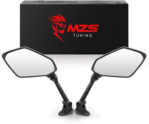 مرايا الدراجات النارية MZS - تعديل الرؤية الخلفية ABS أسود متوافق مع EX250 2008-2012 | EX650 2009-2017 | ER-6F ER6F 2009-2015 | EX1000 Z1000SX 2011-2015 in Kuwait
