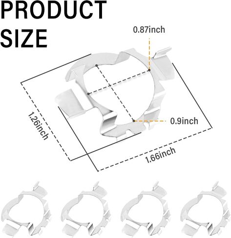 4PCS H7 LED Headlight Bulb Retainer,Stainless Steel H7 Adaptor Headlight Retaining Clip,Car Headlights Accessories Compatible with BMW Audi Ford Nissan in Saudi Arabia