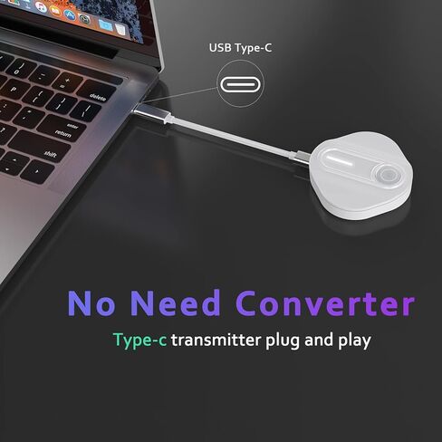 جهاز إرسال واستقبال لاسلكي USB-C، نظام العرض اللاسلكي Thunderbolt Type-c ينقل الصوت/الفيديو من الهاتف الذكي المحمول إلى جهاز عرض HDTV in Kuwait