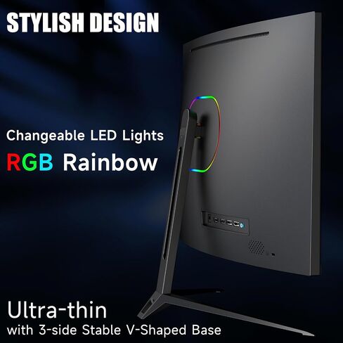 شاشة 22 بوصة مع منفذ HDMI VGA، شاشة عرض 1080P 75 هرتز Full HD VA LED رفيعة للغاية، خالية من الوميض، مرشح الضوء الأزرق، مكبرات صوت مدمجة، تعديل الإمالة in Saudi Arabia