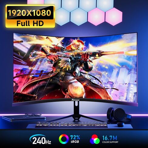 شاشة 22 بوصة مع منفذ HDMI VGA، شاشة عرض 1080P 75 هرتز Full HD VA LED رفيعة للغاية، خالية من الوميض، مرشح الضوء الأزرق، مكبرات صوت مدمجة، تعديل الإمالة in Saudi Arabia