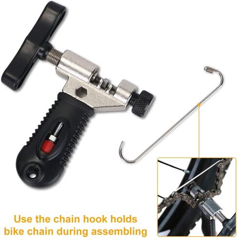 WOTOW Bike Chain Repair Tool Kit Set, Cycling Bicycle Chain Breaker Splitter Cutter & Wear Indicator Checker & Master Link Pliers Remover & Reusable Missing Connector for 6/7/8/9/10 Speed Chain in Saudi Arabia