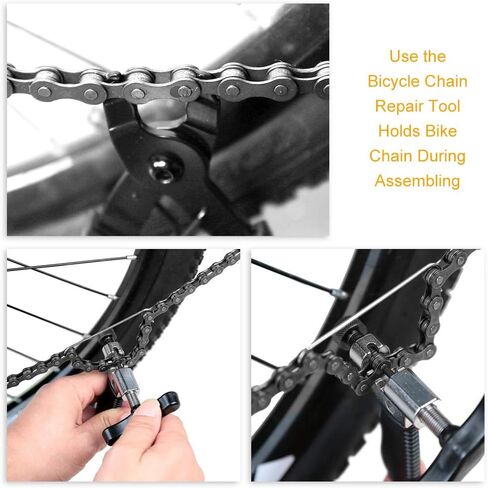 WOTOW Bike Chain Repair Tool Kit Set, Cycling Bicycle Chain Breaker Splitter Cutter & Wear Indicator Checker & Master Link Pliers Remover & Reusable Missing Connector for 6/7/8/9/10 Speed Chain in Saudi Arabia