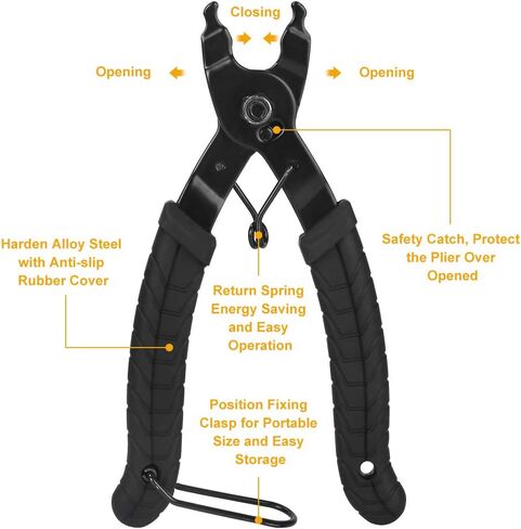 WOTOW Bike Chain Repair Tool Kit Set, Cycling Bicycle Chain Breaker Splitter Cutter & Wear Indicator Checker & Master Link Pliers Remover & Reusable Missing Connector for 6/7/8/9/10 Speed Chain in Saudi Arabia