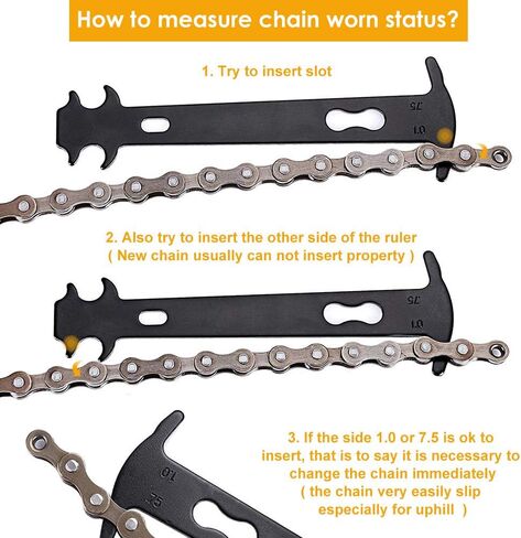 WOTOW Bike Chain Repair Tool Kit Set, Cycling Bicycle Chain Breaker Splitter Cutter & Wear Indicator Checker & Master Link Pliers Remover & Reusable Missing Connector for 6/7/8/9/10 Speed Chain in Saudi Arabia