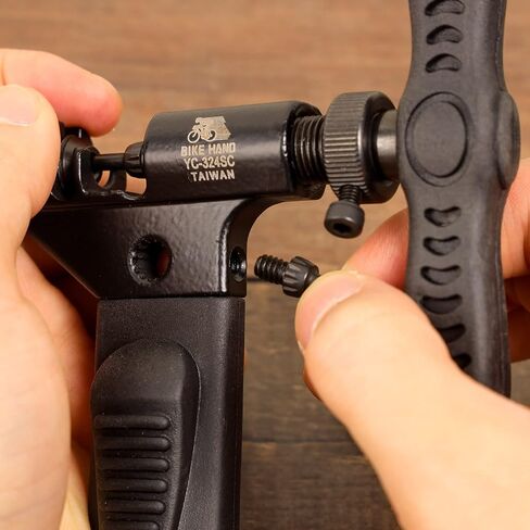 BikeHand Bike Bicycle Professional Chain Rivet Remover Breaker Tool with Spare Replaceable Driving Pin - Compatible with Shimano & Campagnolo - Single to 12 Speed and BMX Half Link in Kuwait