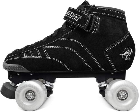 Bont Skates - Prostar Black Suede Professional Roller Skates with Glow Light Up Led Wheels - Indoor and Outdoor - Youth - Boys - Girls - Men - Women in Saudi Arabia