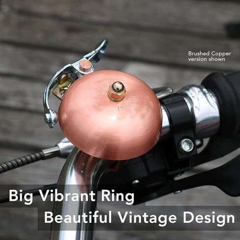 Crane Bike Bell, Suzu Bicycle Bell, Made in Japan for City Bikes, Cruisers, Road Bikes or MTB, Fits Bars diameters 22.2 to 26.0mm in Kuwait