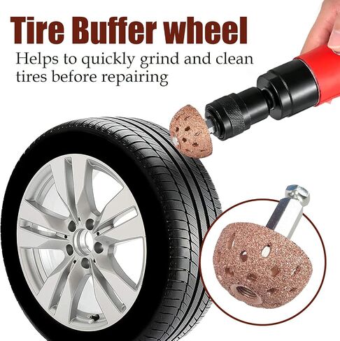 Tire Repair Patch Plug Kit 24Pcs Rubber Puncture Repair Nail Universal Mushroom Plug with Extra 4mm Twist Drill Bits for Vehicle in Saudi Arabia