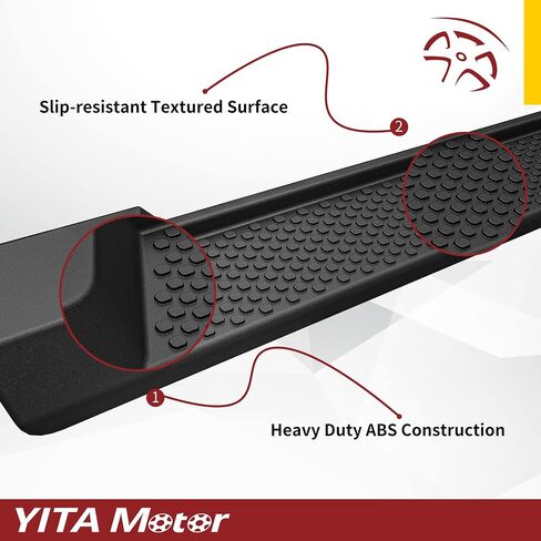 لوحات الجري YITAMOTOR متوافقة مع 2007-2018 Jeep Wrangler JK 4 أبواب، قضبان Nerf، خطوات جانبية سوداء (ليس لطراز JL) in Kuwait