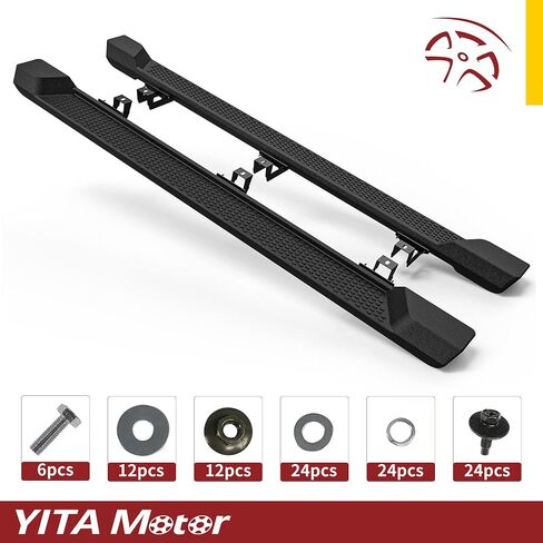 لوحات الجري YITAMOTOR متوافقة مع 2007-2018 Jeep Wrangler JK 4 أبواب، قضبان Nerf، خطوات جانبية سوداء (ليس لطراز JL) in Kuwait