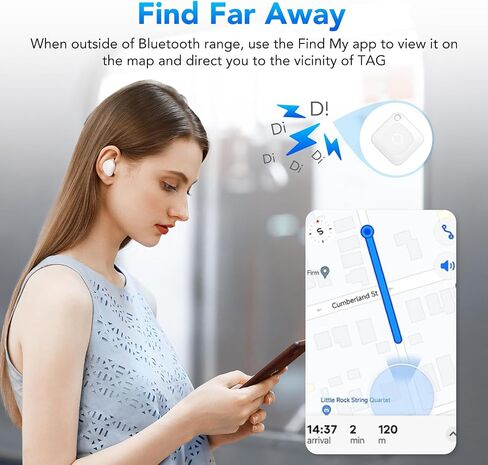 جهاز العثور على المفاتيح، جهاز تعقب بلوتوث يعمل مع Find My (iOS فقط)، تحديد المواقع العالمية، جهاز تعقب الأمتعة، جهاز تعقب المفاتيح وجهاز تعقب المحفظة، صوت تنبيه 100 ديسيبل، مقاوم للماء IP67، بطارية قابلة للاستبدال، عبوة واحدة، أبيض in Kuwait