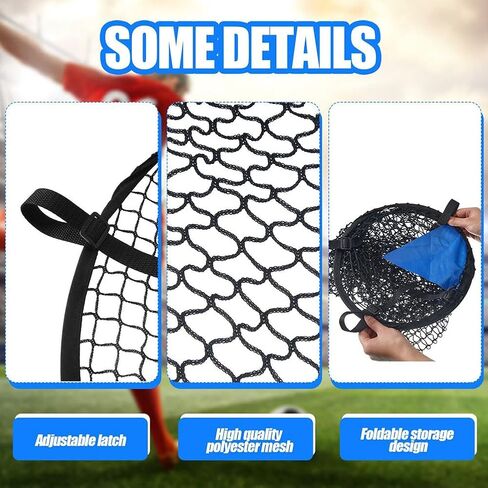Top Bins Soccer Target Goal, Football Goal Target Training Equipment with Extra-Long Straps, Soccer Targets for Goals Training with Highlighted Scoring Zones Corner Shooting for Accuracy Training in Saudi Arabia