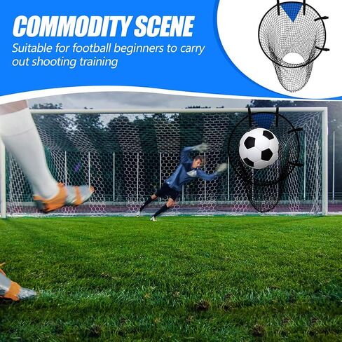 Top Bins Soccer Target Goal, Football Goal Target Training Equipment with Extra-Long Straps, Soccer Targets for Goals Training with Highlighted Scoring Zones Corner Shooting for Accuracy Training in Saudi Arabia