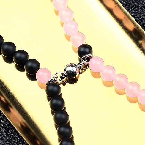 Distance Couples Phone Charm Cell Phone Lanyard Wrist Strap Natural Gem Stone Beaded Keychain for Him and Her in Saudi Arabia