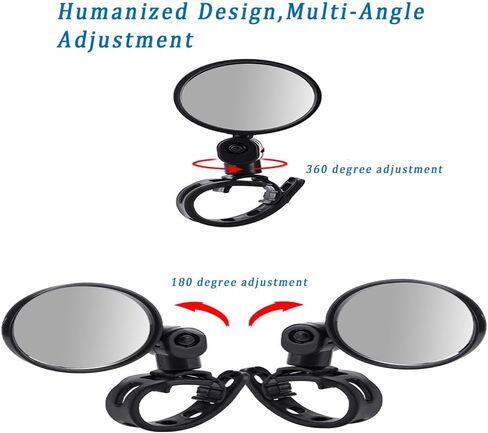 Go Kart Mirrors Side Rear View Mirror for Coleman KT196, Trail Master,Universal fit 1/2''-1.37'' Diameter Handle bar, 2pcs Left and Right Adjustable 360 Degree Rotatable Convex Mirrors in Saudi Arabia