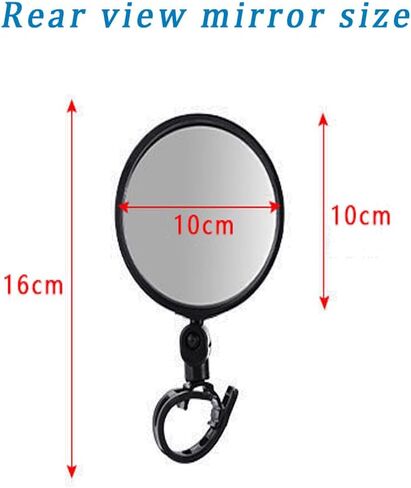 Go Kart Mirrors Side Rear View Mirror for Coleman KT196, Trail Master,Universal fit 1/2''-1.37'' Diameter Handle bar, 2pcs Left and Right Adjustable 360 Degree Rotatable Convex Mirrors in Saudi Arabia