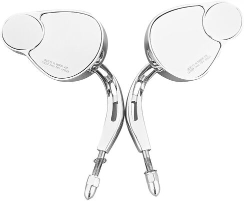 Harley Split Vision Mirrors/Rearview Mirrors Fits for Harley Davidson Touring Road King Street Electra Glide Ultra Classic FLHTCU Fat Boy Sport Glide XG750 XG500 Sportster（Chrome ） in Kuwait