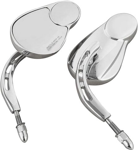 Harley Split Vision Mirrors/Rearview Mirrors Fits for Harley Davidson Touring Road King Street Electra Glide Ultra Classic FLHTCU Fat Boy Sport Glide XG750 XG500 Sportster（Chrome ） in Kuwait