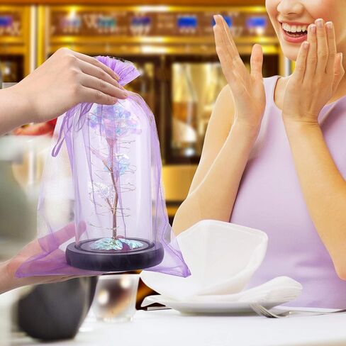 هدايا عيد الحب للأم، هدايا عيد ميلاد للنساء، هدايا زهور الورد لها، هدايا زهور صناعية ملونة، هدية زهور الورد المضيئة، وردة قوس قزح في قبة زجاجية، هدايا للزوجة، الذكرى السنوية in Kuwait