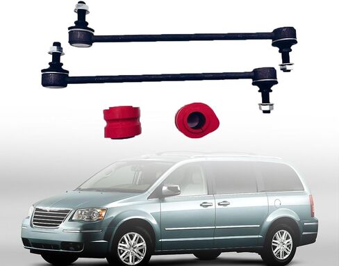 2 قطعة استبدال البطانات الأمامية لشريط Sway الأمامي لـ 2001-2007 Town & Country 2001-2003 Voyager 2001-2007 Caravan in Kuwait