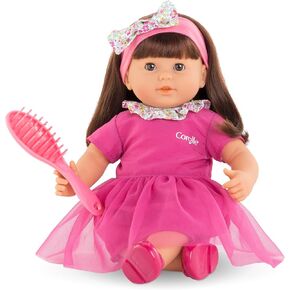 Corolle Mon Grand Poupon Alice Large 14’’ Doll with Brush for Real Hair Play