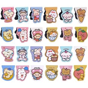 24 Piece Magnetic Bookmarks Cute Animal Magnetic Page Markers Book Markers for Book Lovers