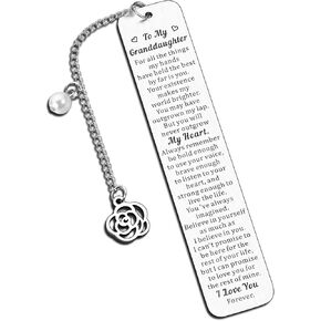 Granddaughter Gifts from Grandma, I Love You Gifts for Granddaughter, Granddaughter Gift, Bookmark Gifts for Granddaughter, Granddaughter Birthday Gifts, to My Granddaughter, Coastal Granddaughter