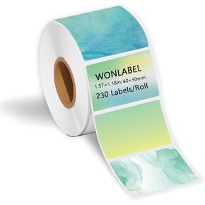 1.57 "× 1.18 '' تسميات حرارية مقاومة للماء ، 230 تسمية/1 ملصقات ملصقات حرارية للمكتب/الشحن/التغليف/تصميم شعار DIY/شكر بطاقة ، حقل ضبابي