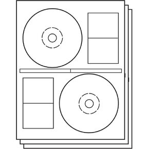 (50 Sheets) Full Coverage CD/DVD Labels, Compatible with 8960 Disc/Case Labels (2 Sets of Labels Per Sheet) Photo Quality, Matte Finish for Inkjet and Laser Printers